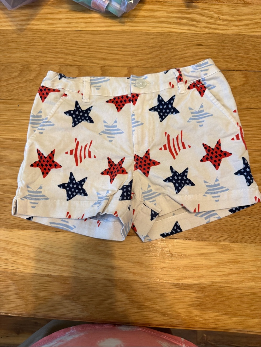crown & ivy Light Blue and White Striped girl Shorts